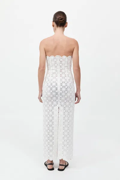 St Agni Doily Column Dress In White