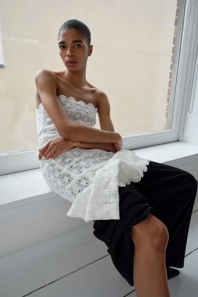 St Agni Doily Column Dress In White