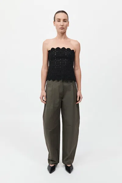 St Agni Doily Top In Black