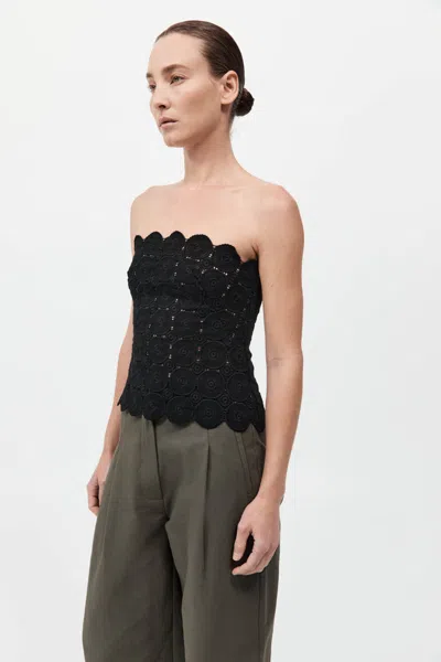 St Agni Doily Top In Black