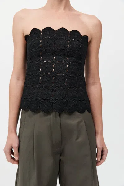 St Agni Doily Top In Black