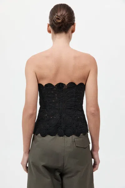 St Agni Doily Top In Black