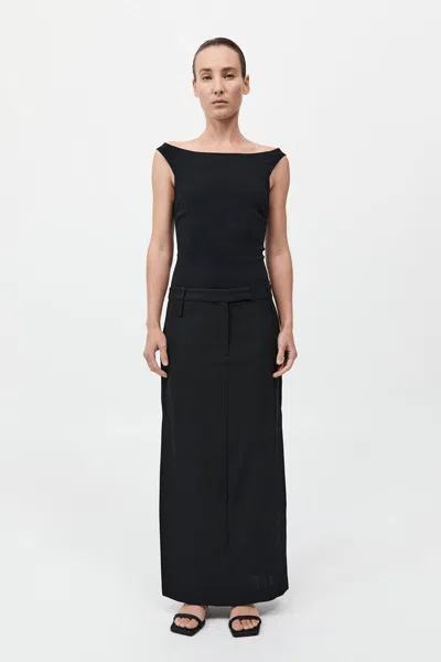 St Agni Double Loop Maxi Skirt In Black