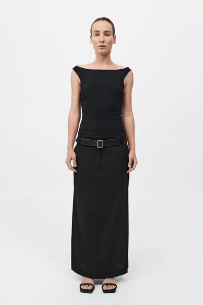 St Agni Double Loop Maxi Skirt In Black