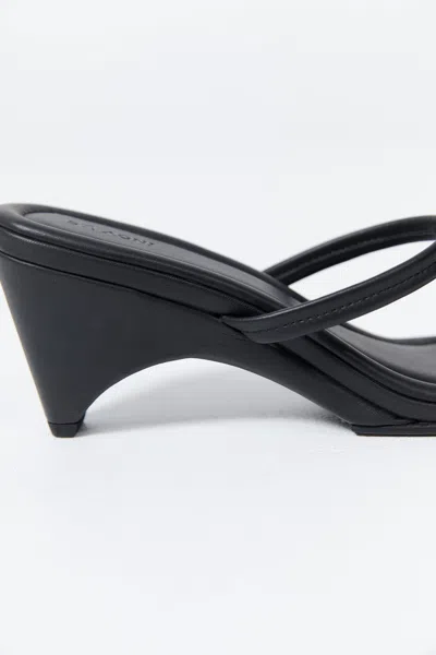 St Agni Double Strap Arc Wedge In Black