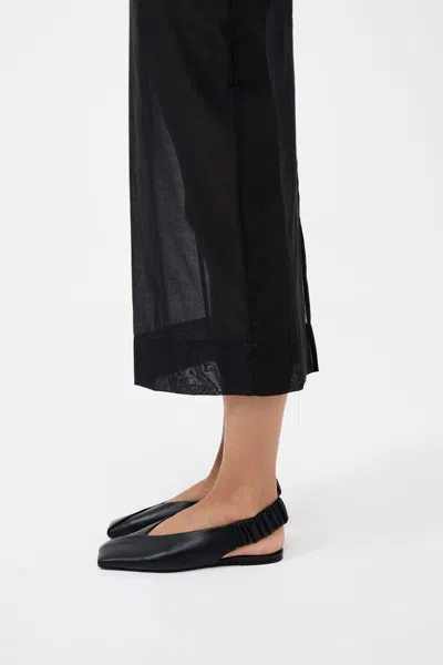 St Agni Envelope Sling Back Flat In Black