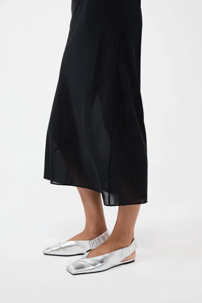 St Agni Envelope Sling Back Flat In Silver