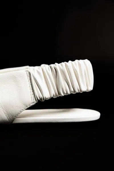 St Agni Envelope Sling Back Flat In White