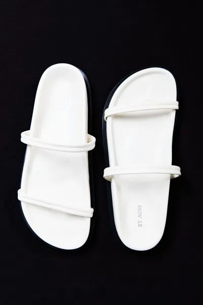 St Agni Fine Double Strap Slide In White