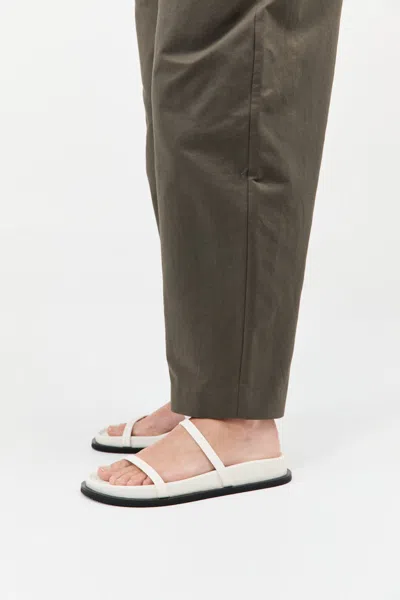 St Agni Fine Double Strap Slide In White