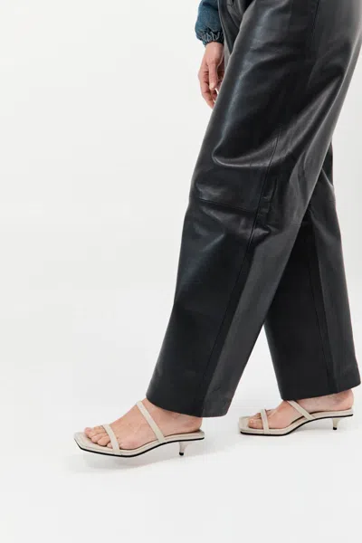 St Agni Fine Strap Kitten Heel In Neutral