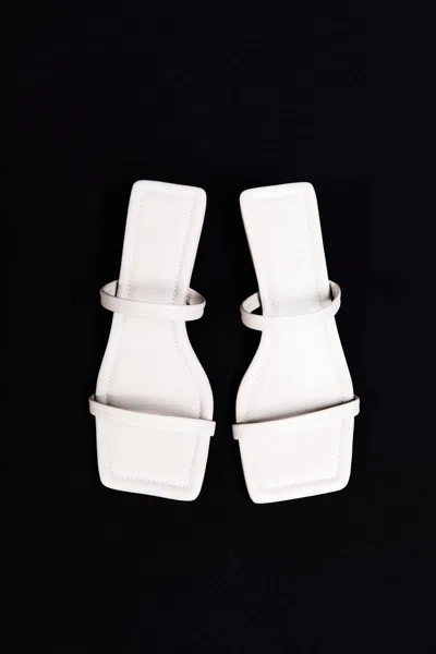 St Agni Fine Strap Kitten Heel In Neutral