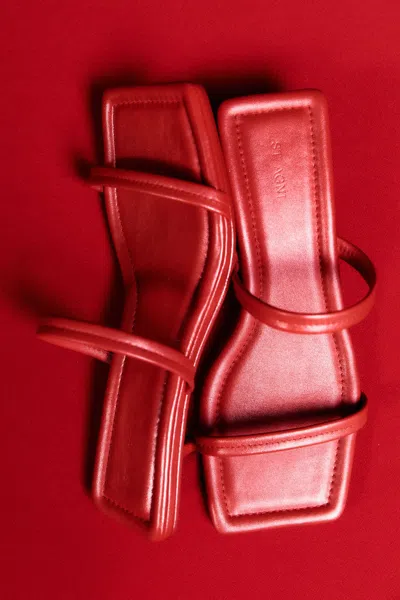 St Agni Fine Strap Kitten Heel In Red