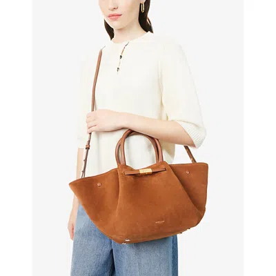 Demellier Womens Deep Tan/deep Tan The Midi New York Suede Tote Bag