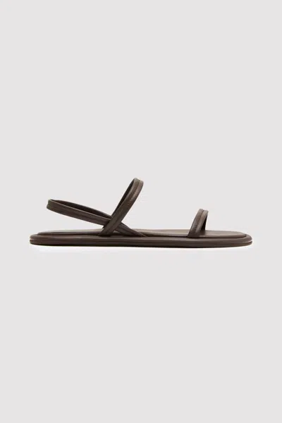 St Agni Fine Strap Sandal In Chocolate