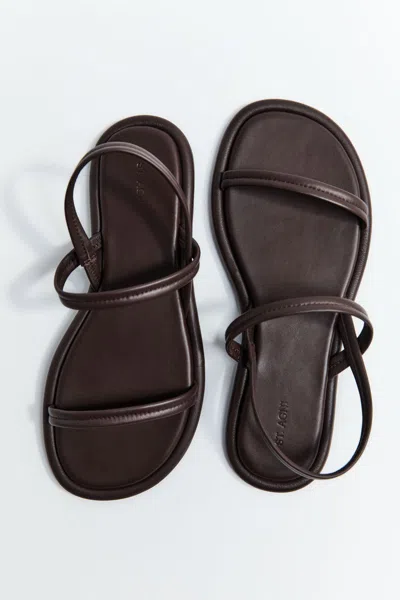 St Agni Fine Strap Sandal In Chocolate