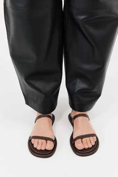 St Agni Fine Strap Sandal In Chocolate