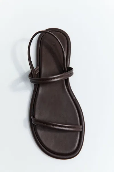St Agni Fine Strap Sandal In Chocolate