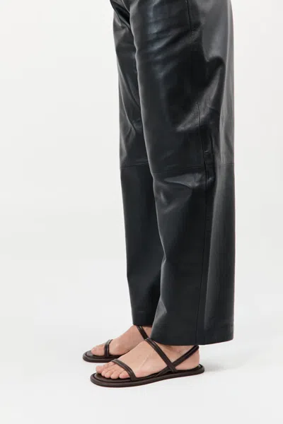 St Agni Fine Strap Sandal In Chocolate