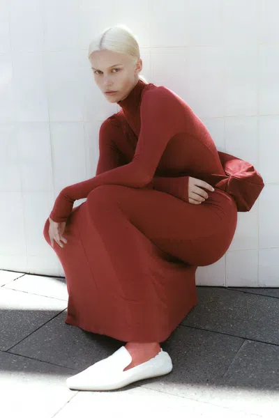 St Agni Flat Loafer In White