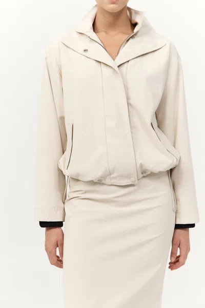 St Agni Flight Long Sleeve Jacket In Putty In Gray