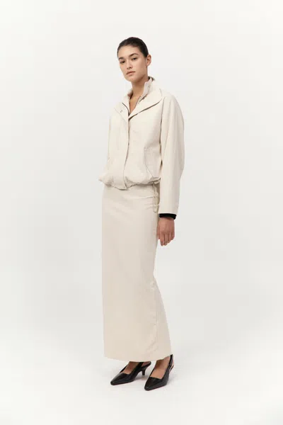 St Agni Flight Long Sleeve Jacket In Putty In Gray