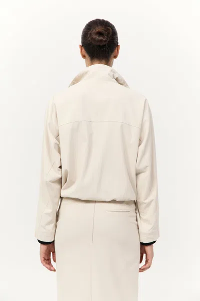 St Agni Flight Long Sleeve Jacket In Putty In Gray