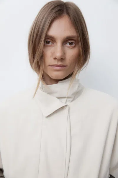 St Agni Flight Long Sleeve Jacket In Putty In Gray