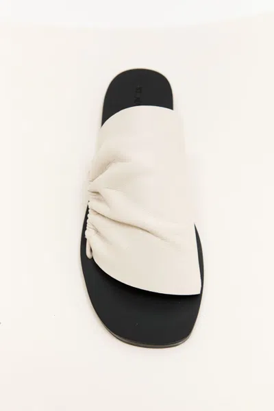 St Agni Gathered Slides In White