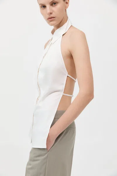 St Agni Halter Shirt In White