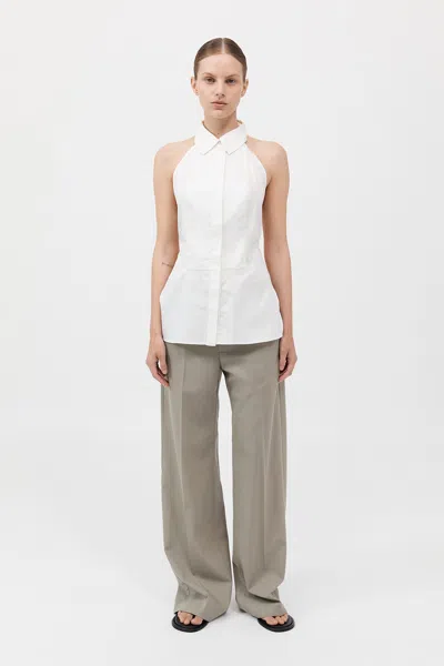 St Agni Halter Shirt In White