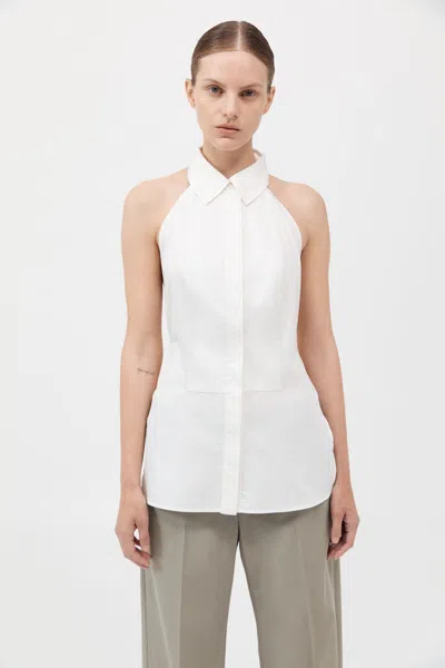 St Agni Halter Shirt In White