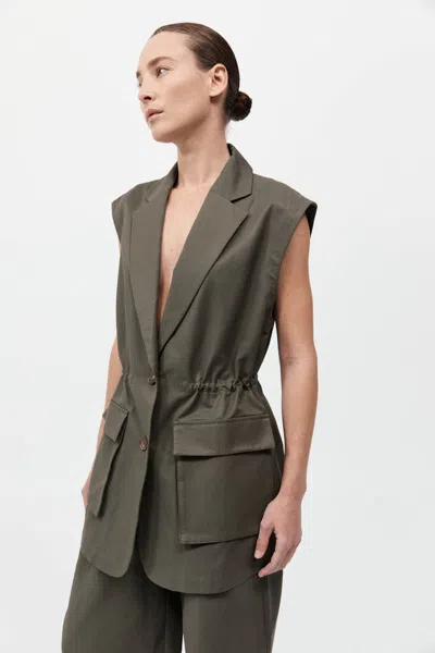 St Agni Hybrid Utility Jacket In Brown