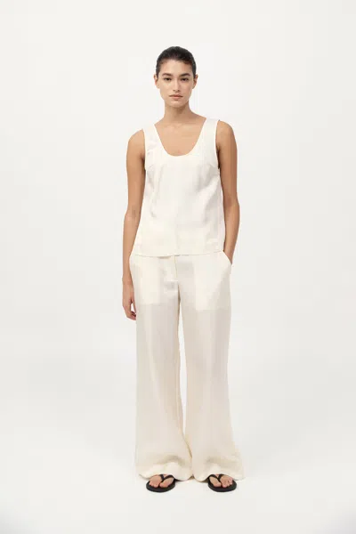 St Agni Jordan Button Up Top In White