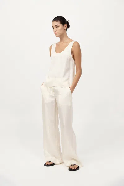 St Agni Jordan Button Up Top In White