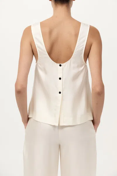 St Agni Jordan Button Up Top In White