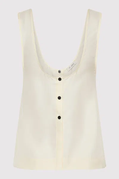 St Agni Jordan Button Up Top In White