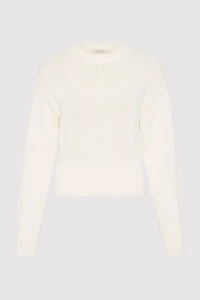 St Agni Linen Silk Blend Jumper In White