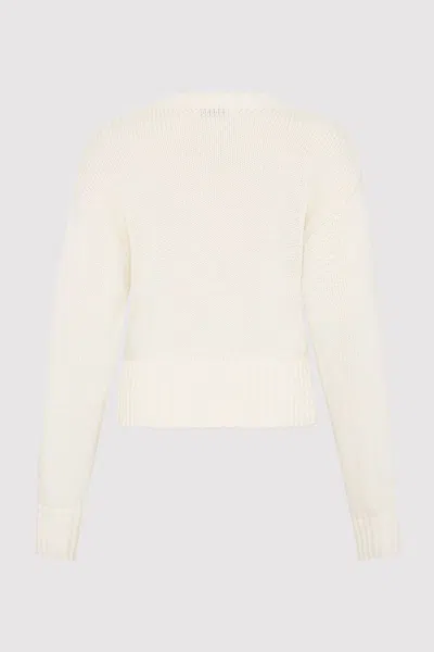 St Agni Linen Silk Blend Jumper In White