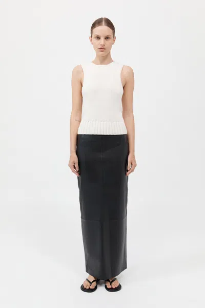 St Agni Linen Silk Blend Tank In White