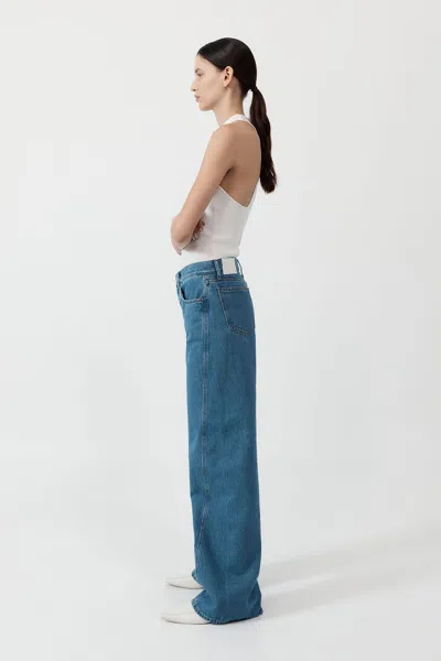 St Agni Low Rise Jeans In Blue