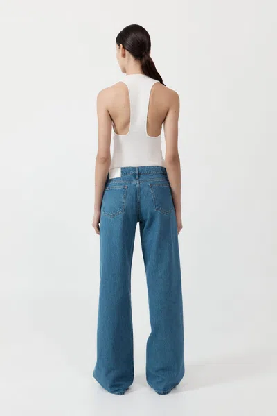 St Agni Low Rise Jeans In Blue