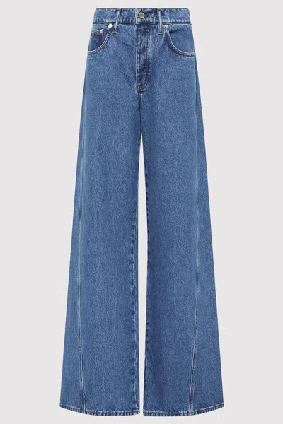 St Agni Low Rise Jeans In Blue