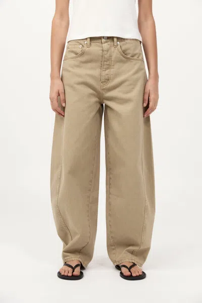 St Agni Mid Rise Balloon Jeans In Sand