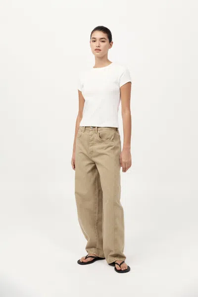 St Agni Mid Rise Balloon Jeans In Sand