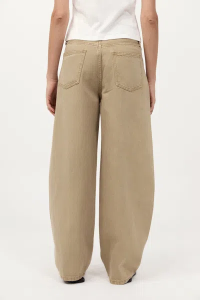 St Agni Mid Rise Balloon Jeans In Sand