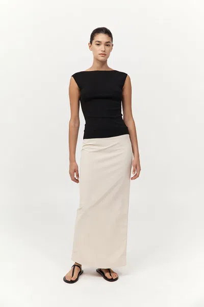 St Agni Minimal Column Skirt In Gray