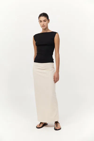 St Agni Minimal Column Skirt In Gray