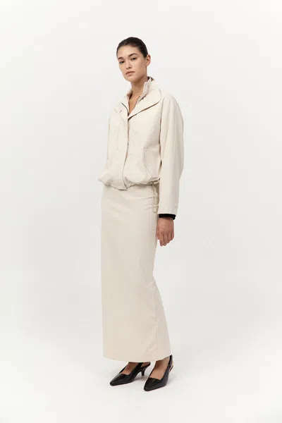 St Agni Minimal Column Skirt In Gray