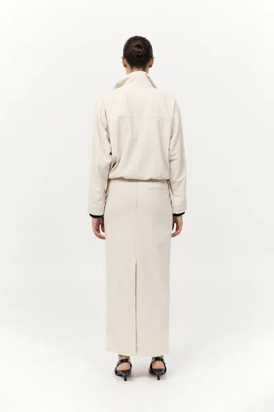 St Agni Minimal Column Skirt In Gray